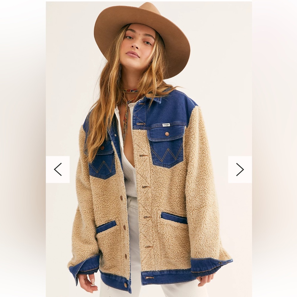 Free people Oversized Sherpa Patch Jacket